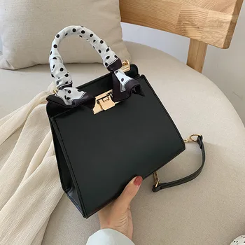

Sweet Elegant Leather Crossbody Bags With Ribbons Soft Surface Handbags Gift For Ladies Solid Shoulder Pouch Daily Flap