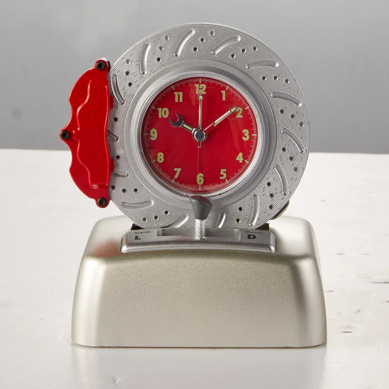 

Creative Car Element Alarm Clock Rotating Brake Disc Modeling Alarm Clock Pacifier Environmentally Friendly Material Customizabl