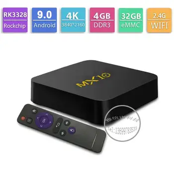 

MX10 Smart TV BOX Android 9.0 Rockchip RK3328 DDR 4 GB Ram 64GB Rom IPTV Smart Set-top Box 4K USB 3.0 HDR H.265 Media Player Box