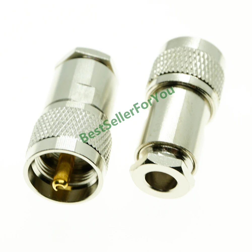 UHF PL259 Штекерный зажим для RG5 RG6 5D FB LMR300 прямой радиочастотный соединитель