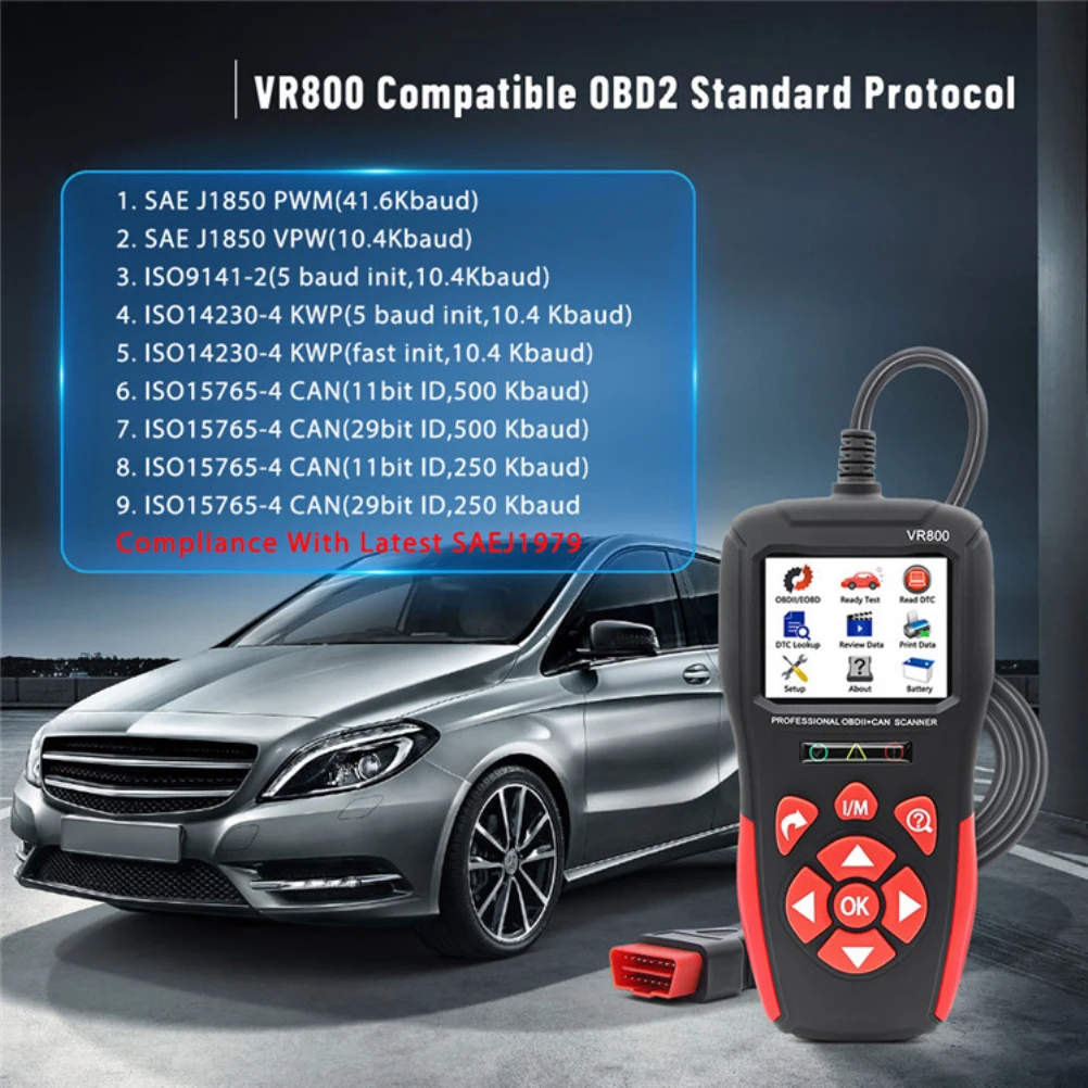 Считыватель кодов ошибок VR800 Vgate OBD2 диагностический сканер поддержка гибридных