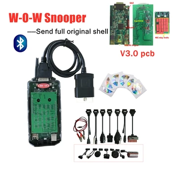 

DHL free ship !Free keygen with Bluetooth with 8car cables v5.008 /R5.012 software v3.0 green pcb diagnostic tool original shell