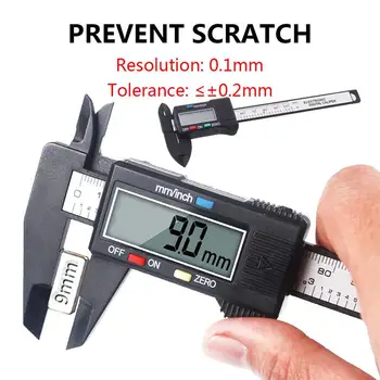 

Digital Vernier Caliper Universal Portable Carbon Fiber LCD Display School Tester Micrometer Vernier Caliper 100mm 150mm