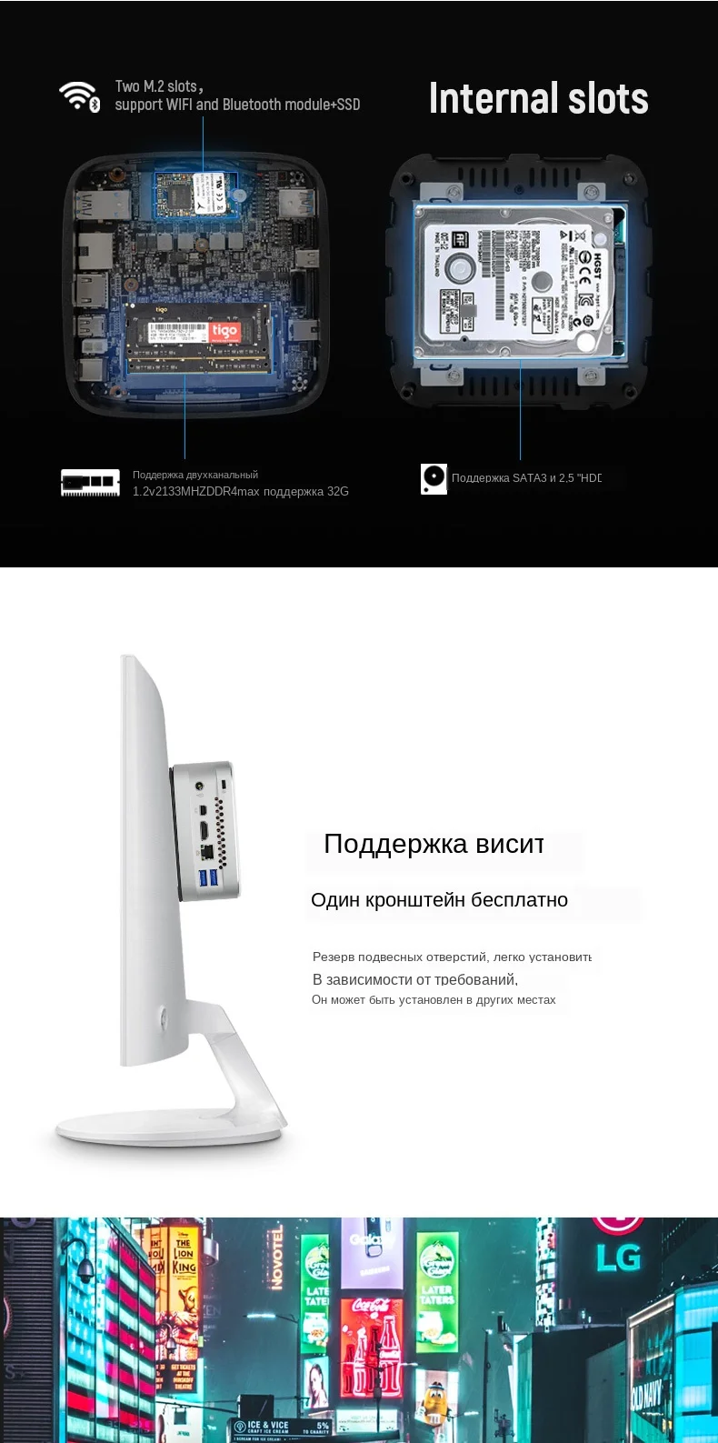 E. Мини Intel NUC Мини ПК Pentium 4405U HD graphics 510 с 4K HDMI маленький компьютер RJ45 DDR4 SSD M.2 слот Поддержка Wi-Fi для HTPC