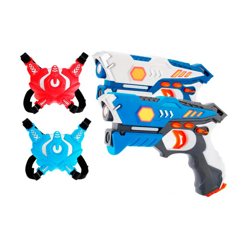 Pistolas láser de batalla con receptores|Robot con radiocontrol| -