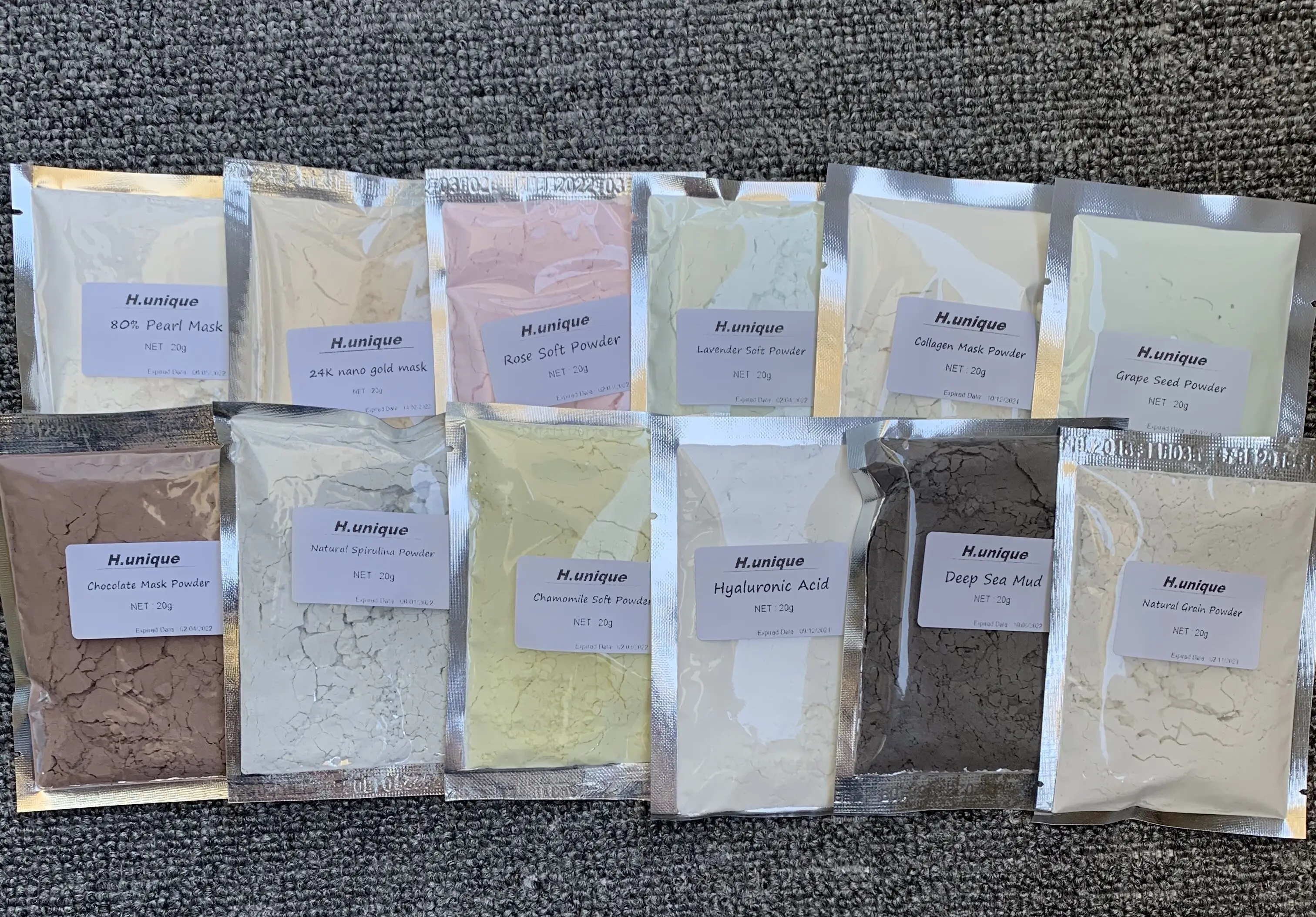 

12 Mixed Soft Powder Fical Care Moisturizing Beauty Salon Firming Lifting Anti Aging SPA Products