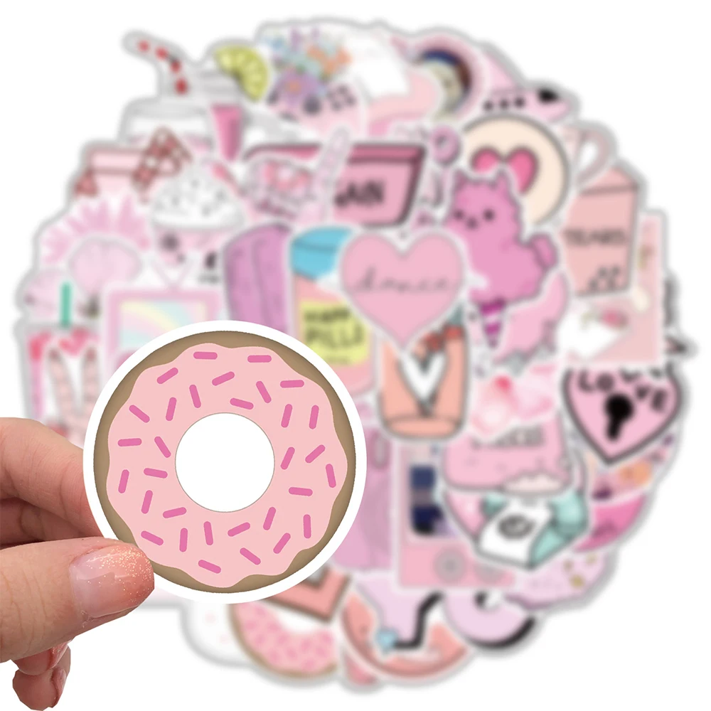 Funny Pink Style Girl Cartoon Aesthetic Stickers 10/30/50PCS Car Motorcycle Travel Luggage Guitar Waterproof Graffiti Sticker Cartoon Stickers Decorative Stickers Graffiti Stickers Cartoon Animal Stickers