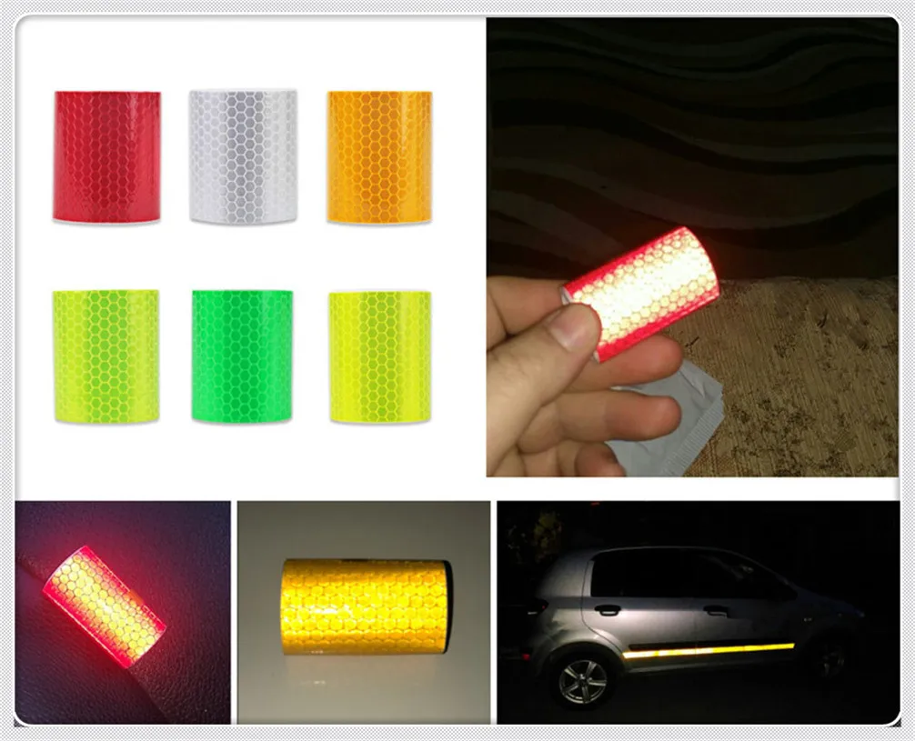 car shape reflective warning strip personality motorcycle decorative film for Fiat 500X Argo 500L 124 Tipo Qubo Panda Mobi