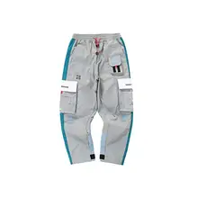 Мужские облегающие уличные штаны-карго с эластичным поясом и манжетами на липучке с тактическими карманами