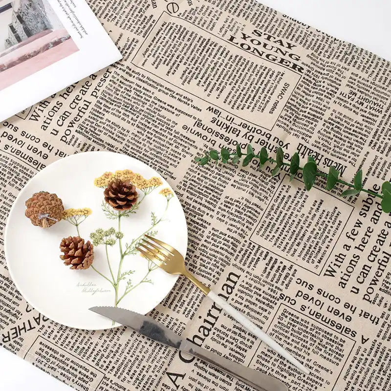 Newspaper Style Retro English Placemat Tablecloth Napkin Photography Background Props Photo Backdrops Cloth Tea Towel Mats Pads Tablecloths Aliexpress