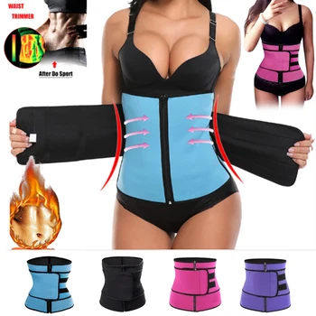 

Unisex Waist Trainer Corset Women Men Body Shaping Zipper Abdomen Belt Sports Cinchers EIG88