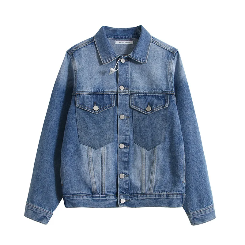 

19 Autumn New Style Korean-style Simple Versatile Short WOMEN'S Denim Coat Washing Retro Jacket Fashion