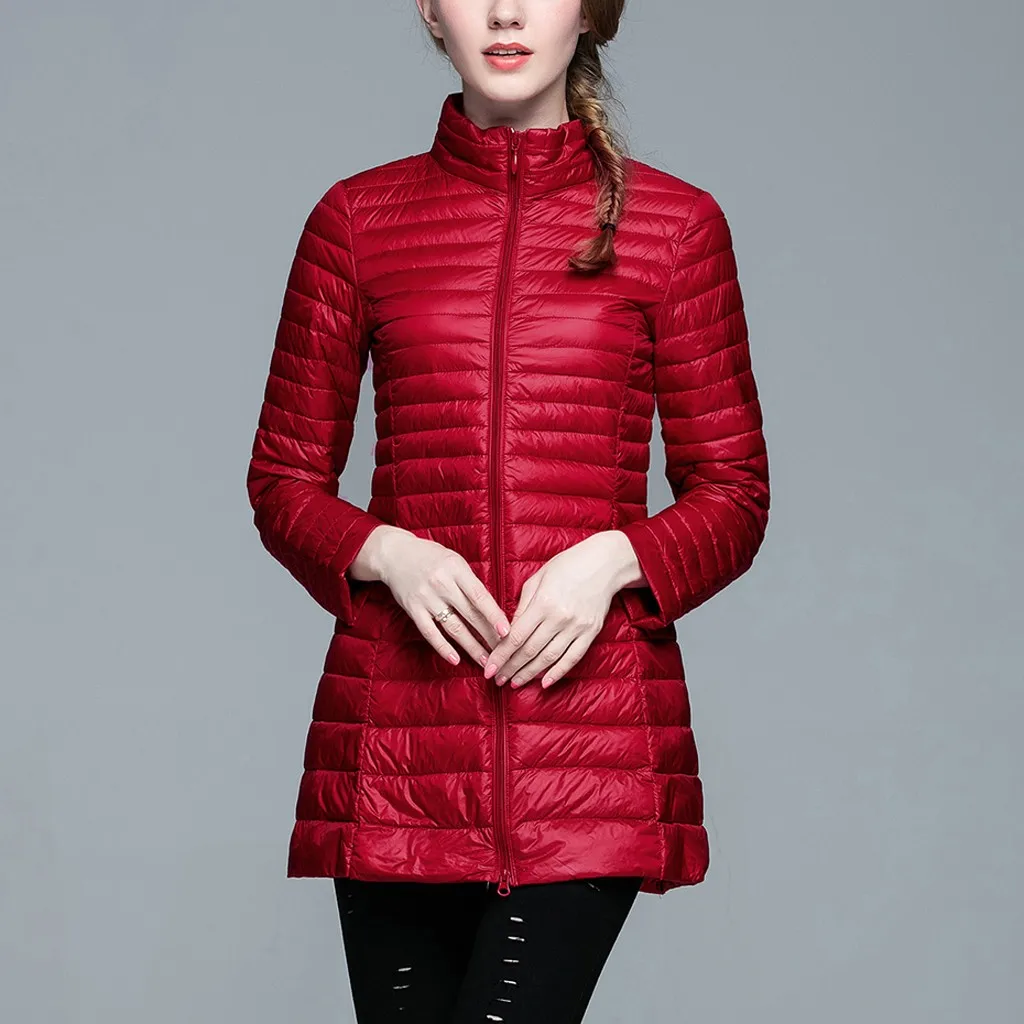Winter Long Down Coat Women Thick Hooded Winter Zipper Plus Size Snow Outwear White Duck Down Warm Jacket Windbreaker Coat
