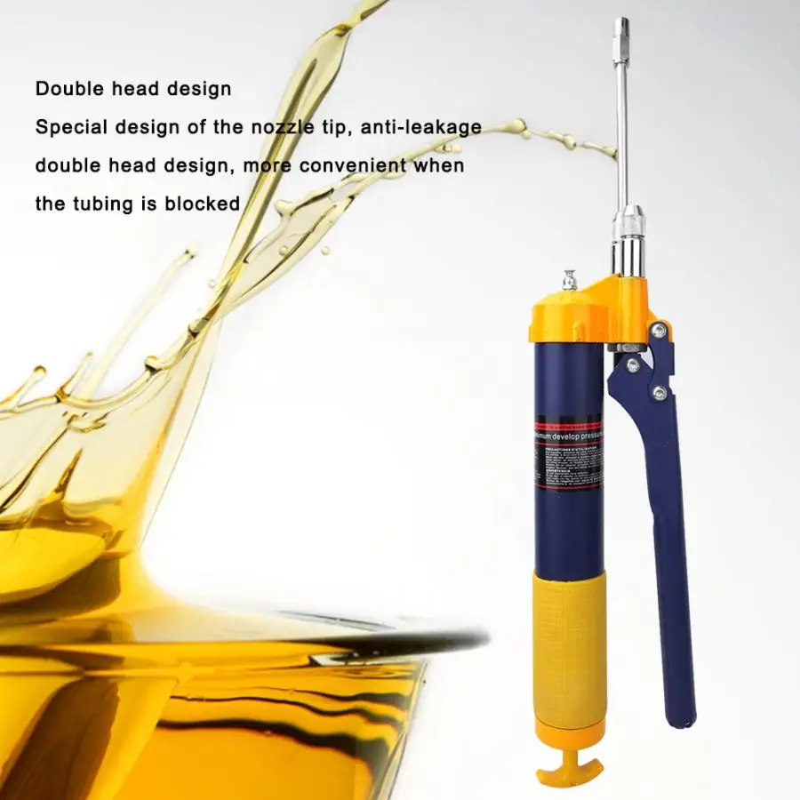 Смазочный пистолет спрей пневматический распылитель смазочный пистолет масляный насос 1200psi смазочный инструмент с двойной головкой ручной смазочный пистолет