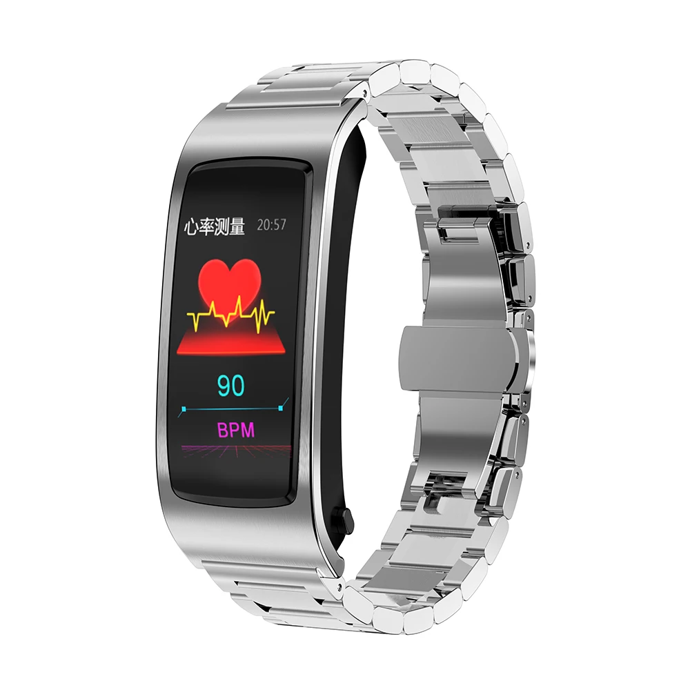 K11 Bluetooth earphone smart watch with microphone Bracelet full touch screen Oxygen Saturation Watch Band Music Player