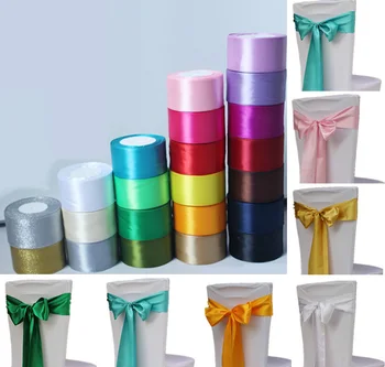 

Wide 5cm Length 25 yard Polyester Satin ribbon ribbons Birthday Wedding Party Decoration gift packing craft DIY