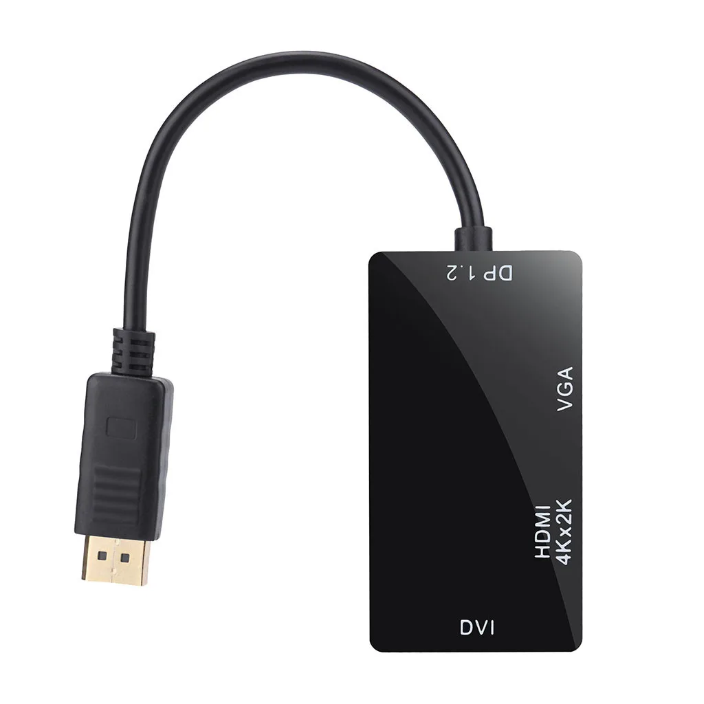 DisplayPort 1,2 в HDMI 4K VGA, HDMI, DVI 3 в 1 мульти-функциональный кабель адаптер конвертер