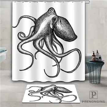 

Custom art-of-Octopus (1) Waterproof Shower Curtain Doormat Home Bath Bathroom Polyester Fabric Multi Sizes#2019-1-05-60