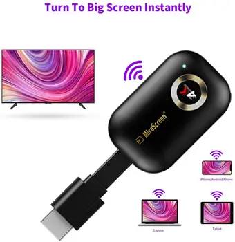 

4K HDMI Wireless Display Dongle, Airplay Miracast WiFi Display Adapter Receiver, Portable TV Stick, Screen Mirroring for Phone
