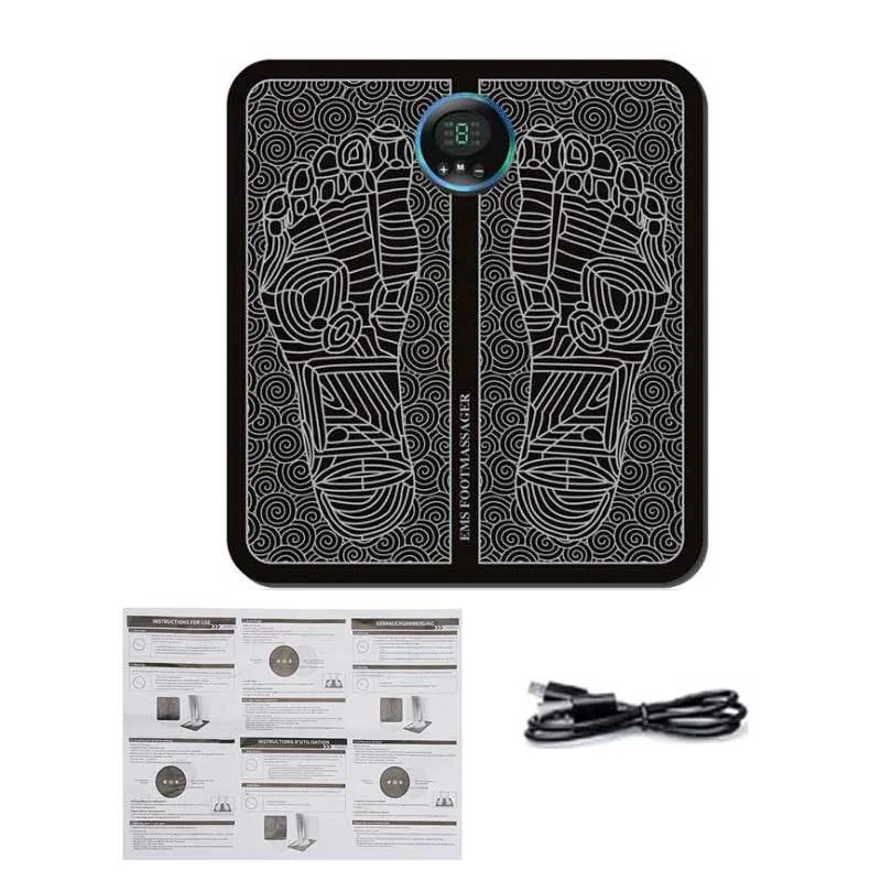 

Health Care TENS EMS Foot Massager Pad Feet pulse Muscle Stimulator Foot Massage Mat Electric Improve Blood Relieve Ache Pain