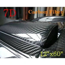 Aliexpress - 30*152cm Car Stickers 7D Waterproof Glossy Carbon Fiber Vinyl Wrapping Film Automotive Sticker Decal Styling PVC Car Accessories