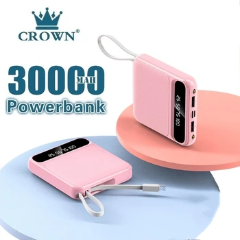 30000 12000mahパワーバンクポータブル充電powerbank 30000 2600mahのusb poverbank外部バッテリー充電器xiaomi mi 9 8 iphone 7