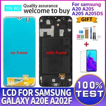 

AMOLED 6.4'' LCD For Samsung A20 A205 SM-A205F A205FN Display lcd Screen A20 A205S A205YN display lcd screen Digitizer Assembly