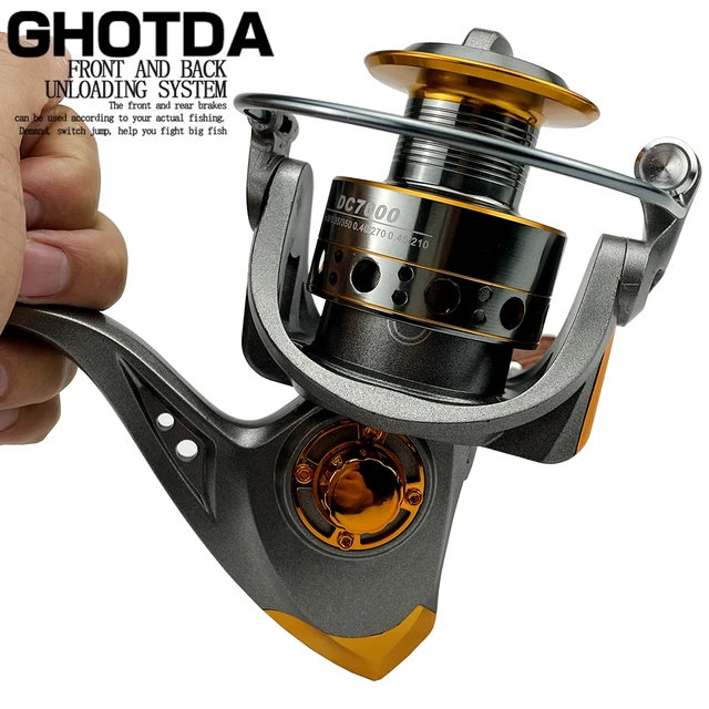 Metal Coil Fishing Reel 2000 3000 4000 5000 6000 7000 Spinning Reel  Stainless Steel Line Spool Saltwater Fishing Accessories - AliExpress