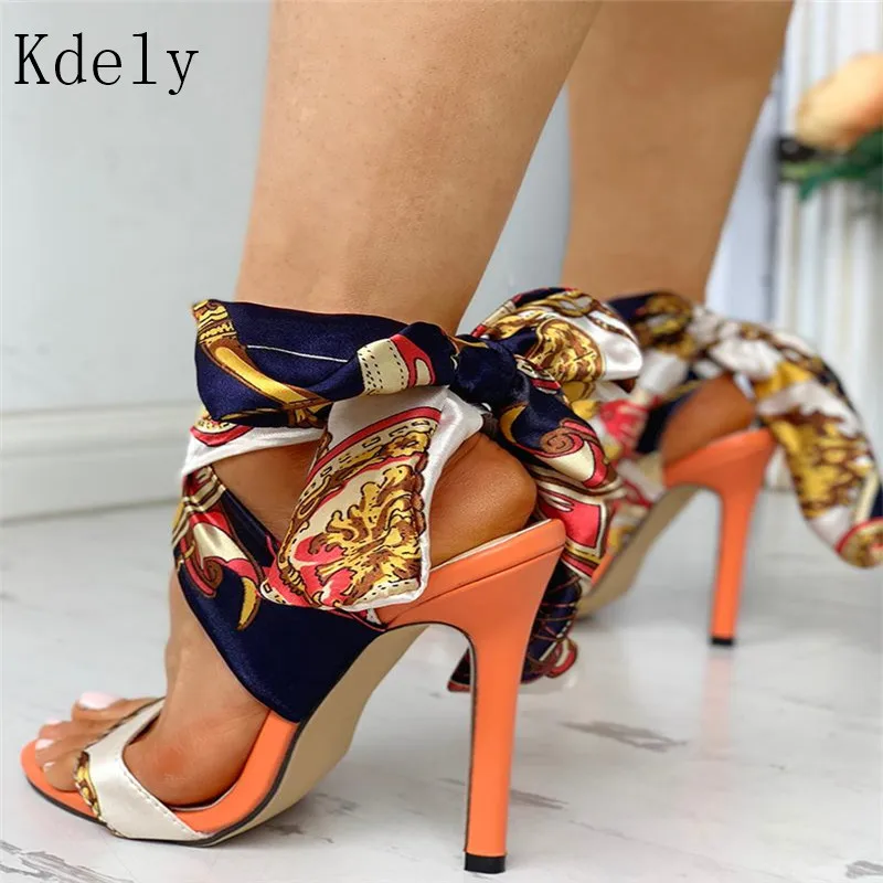 Летние роскошные женские туфли-лодочки на высоком каблуке с лентой; удобная обувь; босоножки; пикантные вечерние женские туфли-гладиаторы с открытым носком в римском стиле для отдыха