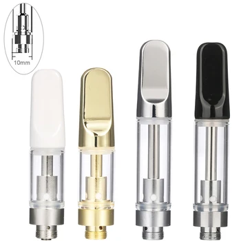 

2pcs Vape Ceramic Tip Oil Cartridge Coil Pyrex vaporizer pen cartridges for CBD 510 Thread diameter 10mm 1.2ohm 0.5ml / 1ml tank