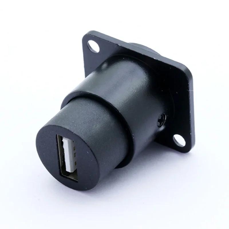 50pcs USB 2.0 Connector, Panel Mount Chassis Connector, High Quality, Soldering Free