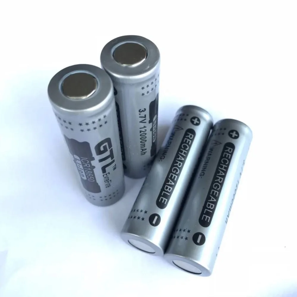 

GTL 18650 Battery 3.7V 12000mah lithium batteria rechargeable lithium battery Torch Accumulator Cells