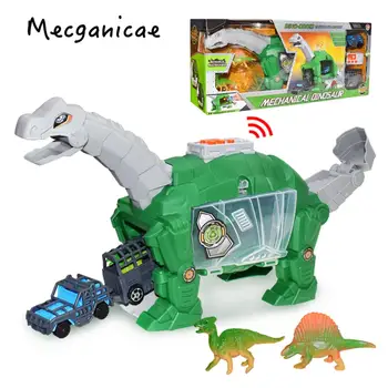 

Dinosaur Toys Set With Transport Vehicle Dinosaur Storage Carrier For Dinosaurs Cars Early Education Toys Kids Perfect Gift