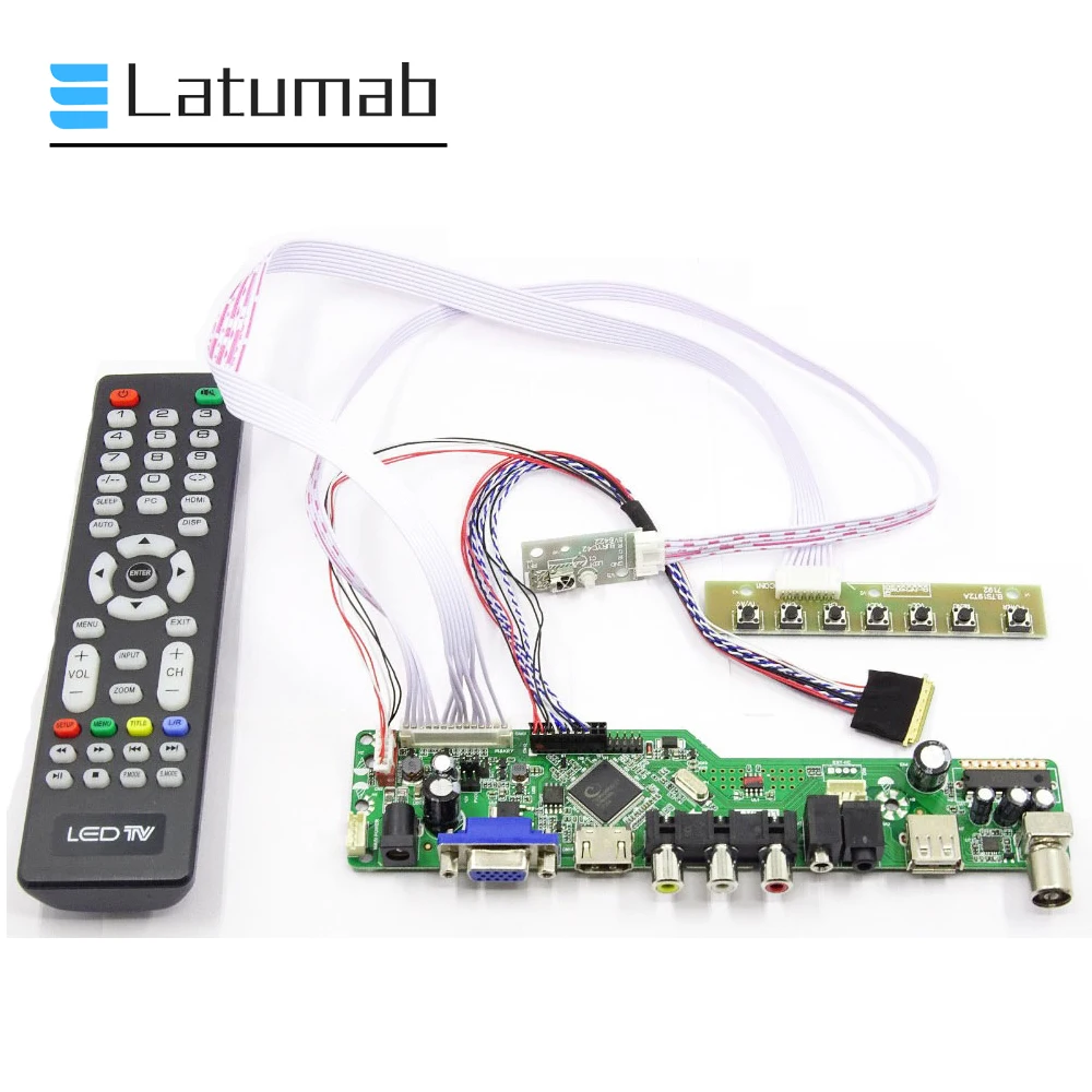 LCD LED controller board kit HDMI VGA CVBS for LTN160AT06 B01 W01 1366X768 16.0" 