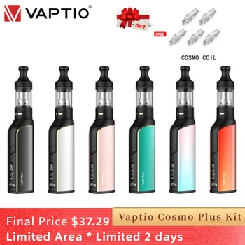 

Vaptio COSMO PLUS Kit Vape 35W Electronic Cigarette 1500mAh 2ML Tank Pull Plug COSMO Coils 1.6ohm 0.69" OLED Display Vaporizer