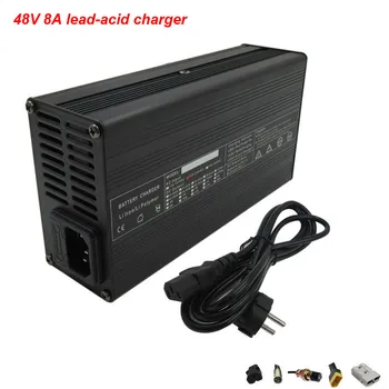 melhor 450W 48 V 8A 48 V 8A De Chumbo-ácido Carregador De Bateria De Chumbo ácido Carregador Ebike Para Electric Bike E-scooter Carregador De Carrinho De Golfe