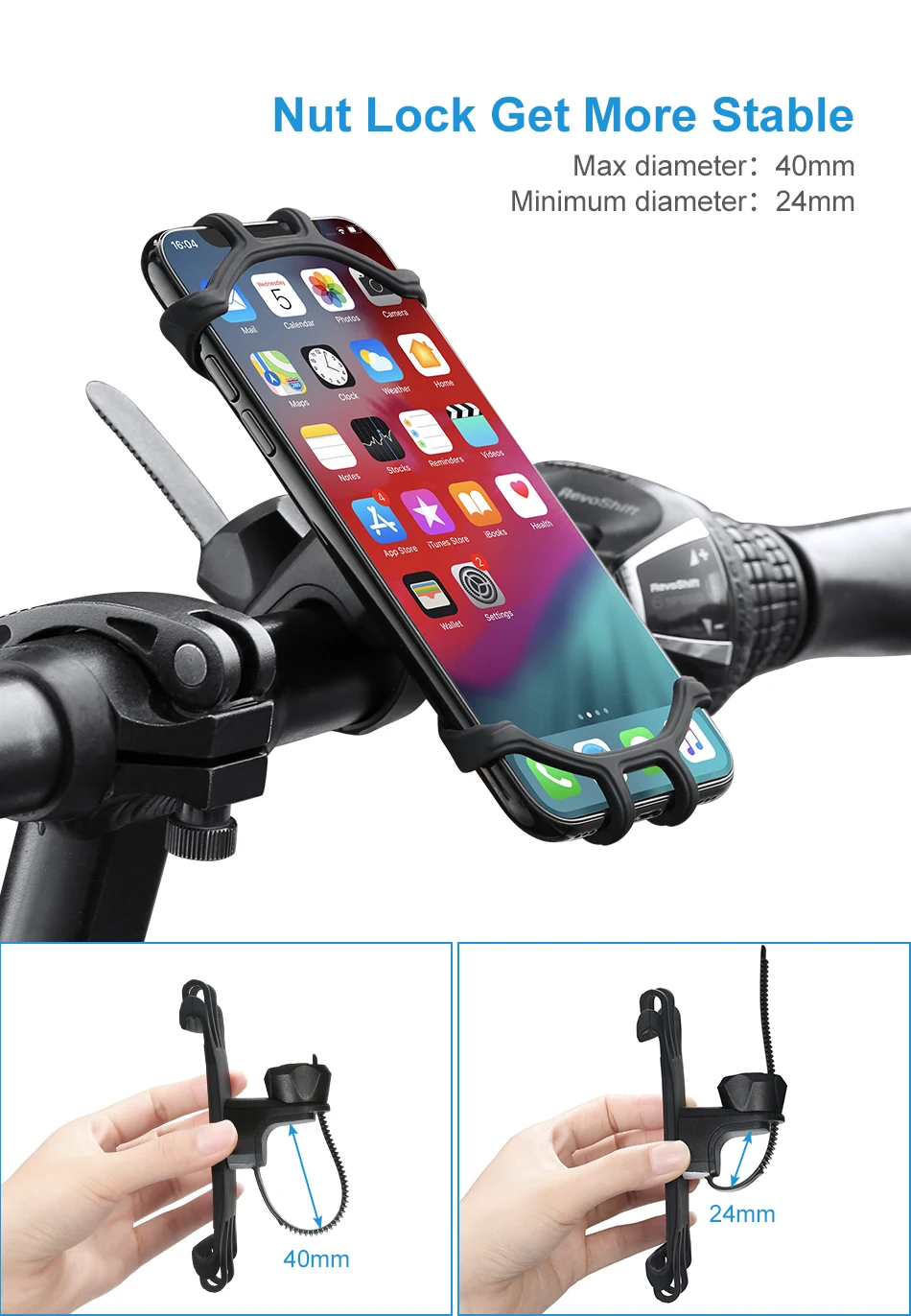 Motorcycle Phone Holder Bike Handlebar Stand Support Bracket (20)