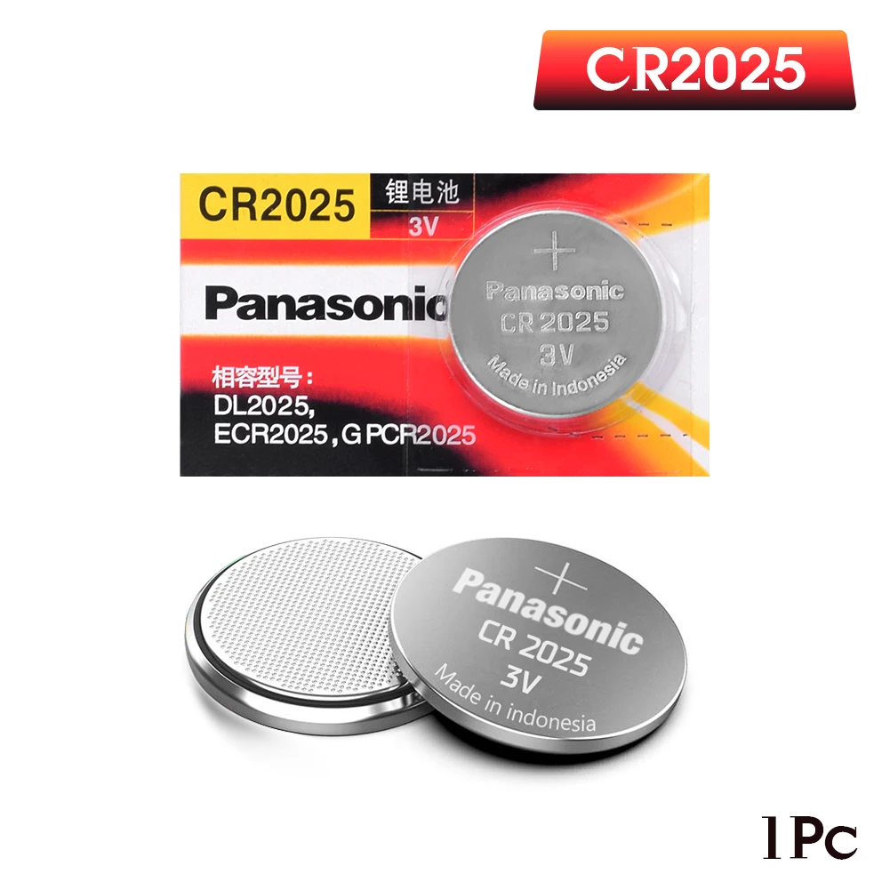 Panasonic 1-25Pcs CR2025 Button Cell Batteries For LED Lights Toys Watches Remote Control CR 2025 3V Lithium Dsposable Battery