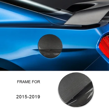 

NEW-For Ford Mustang 2015 2016 2017 2018 2019 Accessories Hard Carbon Fiber Sticker Car Tank Cap Fuel Tank Cover