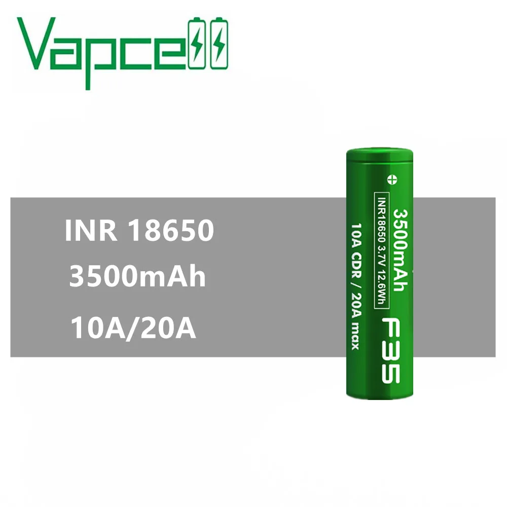 1 шт. оригинальный аккумулятор Vapcell 18650 3500 мАч 10A F35 перезаряжаемая батарея для