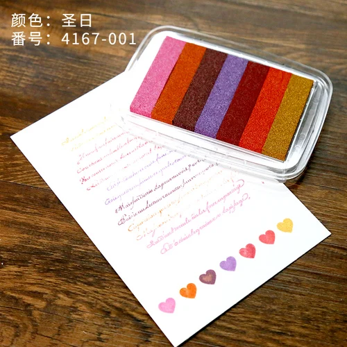 Япония KODOMO NO KAO красочная постепенная печать на стол вспышка перламутровая печать на стол зажим для счета цветная печать на стол - Цвет: 4167-001