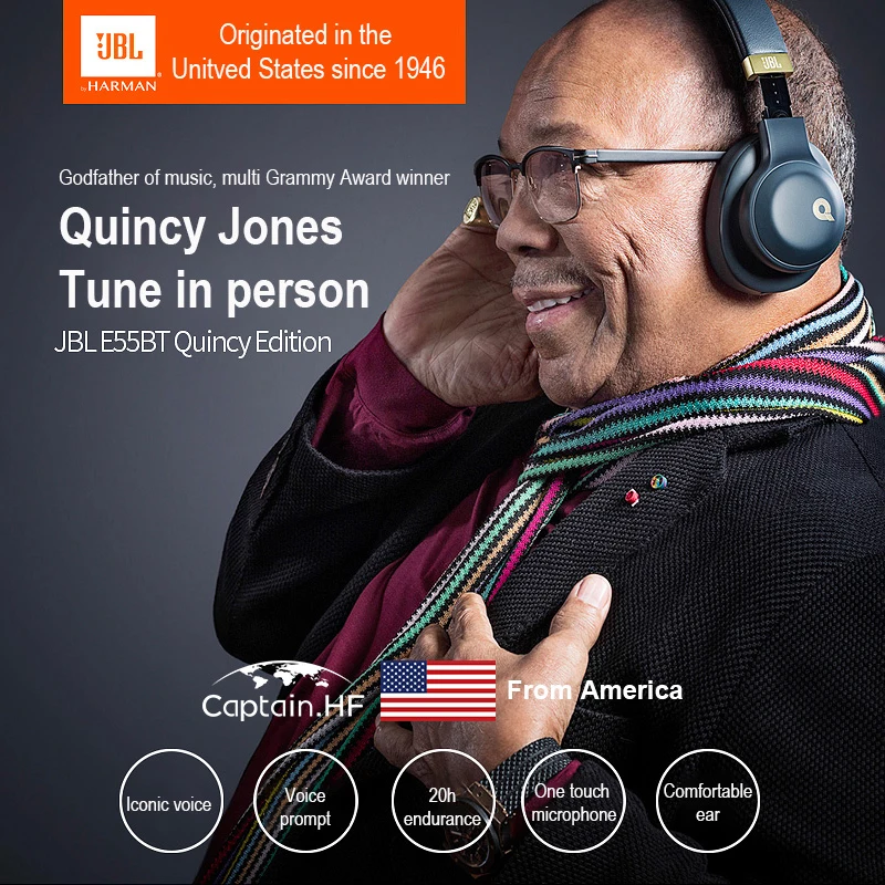 US Captain Wireless and Wired Bluetooth Over-Ear