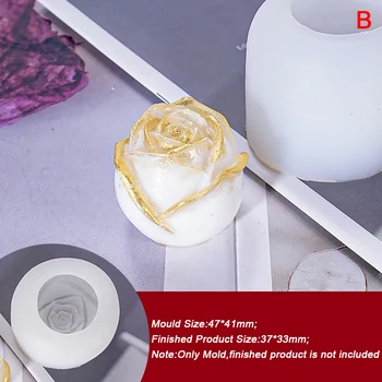 

Flower Bloom Rose shape Silicone Fondant Soap 3D Cake Mold Cupcake Jelly Candy Chocolate Decoration Baking Tool Moulds
