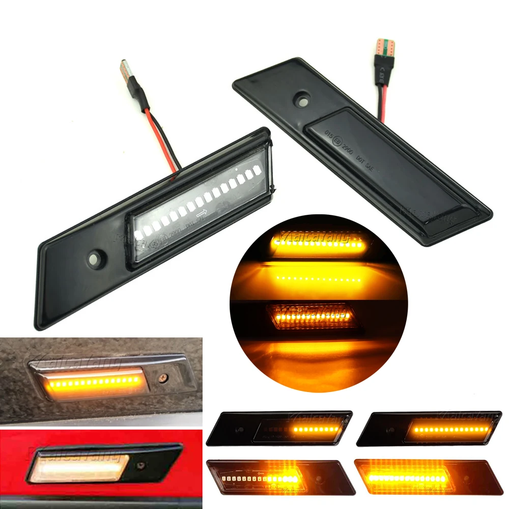 Flashing Sequential Dynamic Turn Signal Side Marker Lamp For BMW E32