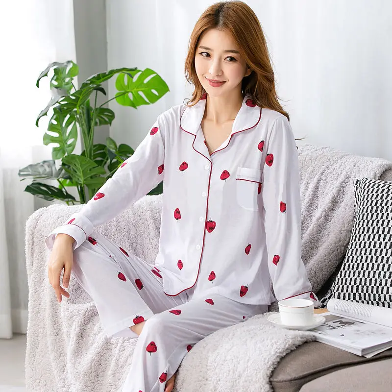 Новый женский пижамный комплект из 2 предметов пижама с длинными рукавами