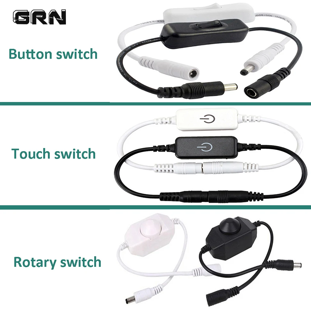 LED Strip Dimmer Touch Sensor Switch Manual Controller with DC Female Male Connector Accessories for 12V 24V Tape Light | Лампы и