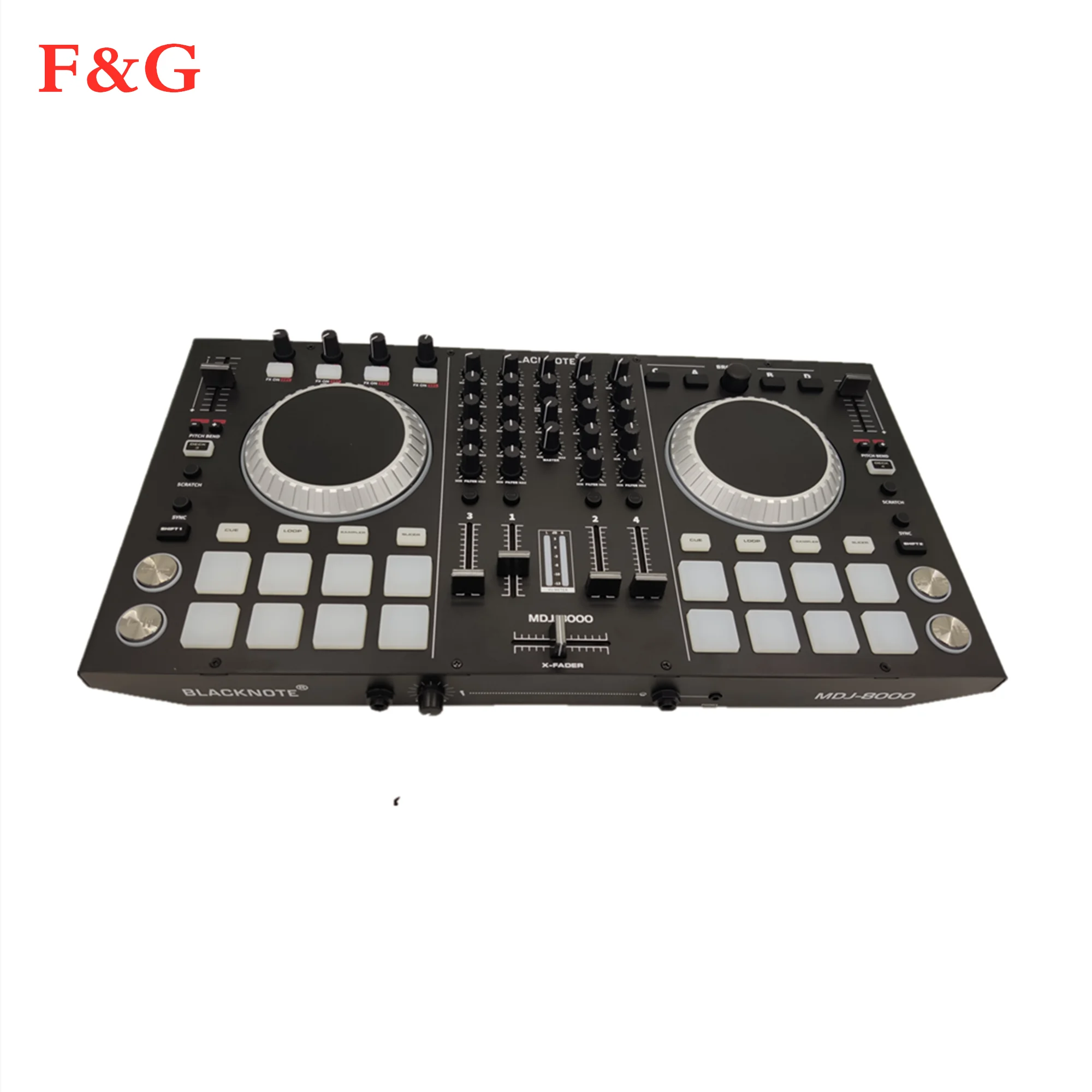 Контроллер BLACKNOTE DJ MIDI para reproductores de audio de consola mezcladora de sonido mesa de mezclas dj. DJ Mezc