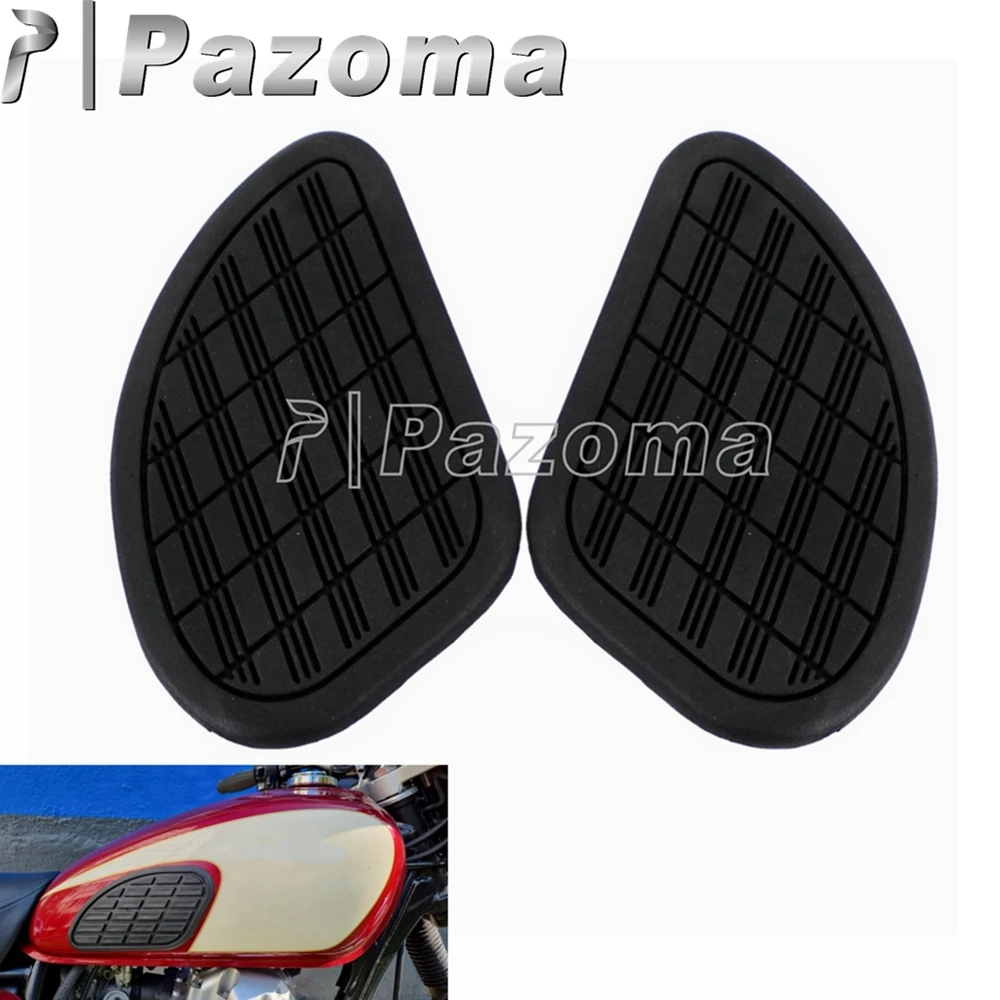1 Pair Motorcycle Black Rubber Gas Oil Tank Knee Pads Motorbike