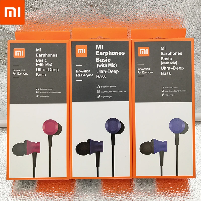 Xiaomi-auriculares Piston 3 con micrófono, auriculares internos Mi Fresh de 3,5mm, auriculares con micrófono para Note 10, CC9, X2, F2 Pro, Redmi 8A, 9C, Note 8, 8T, 9 Pro, Max, 9S