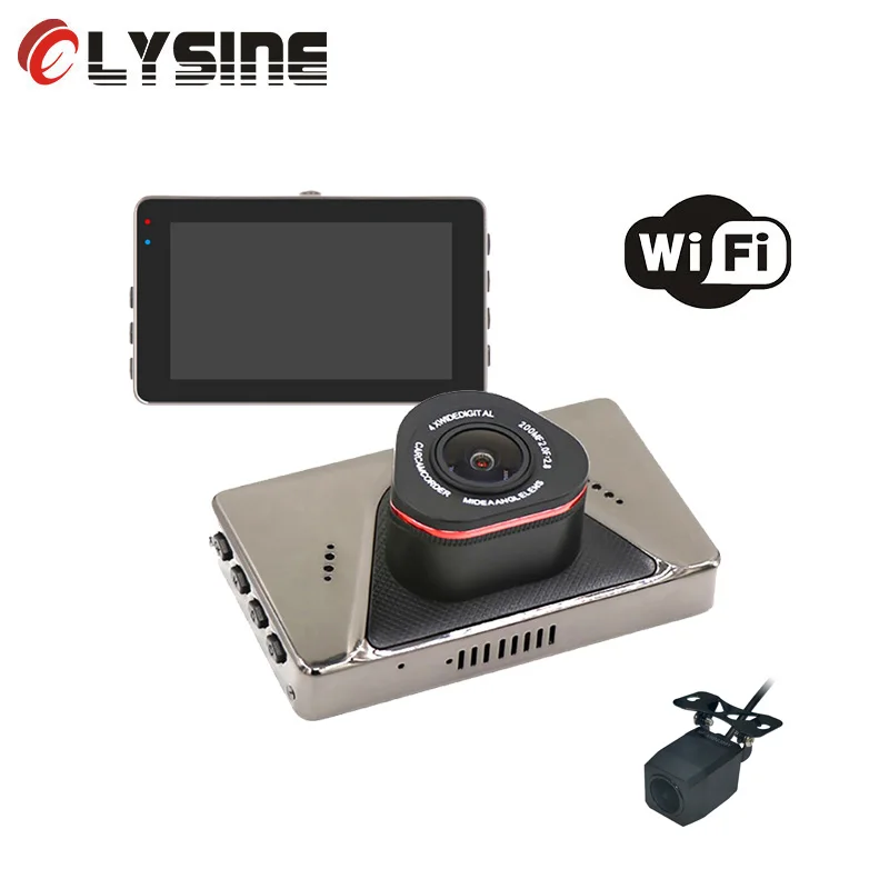 Olysine Dash Cam 4K GPS WiFi Автомобильный видеорегистратор видео регистратор UHD 2160P двойная